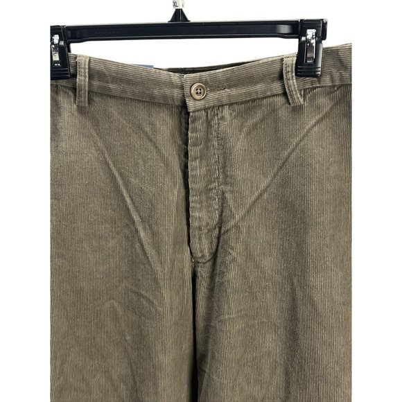 Croft & Barrow Mens 40x30 Classic Corduroy Flat Front Pants Cotton Tan  Retro - Picture 11 of 16